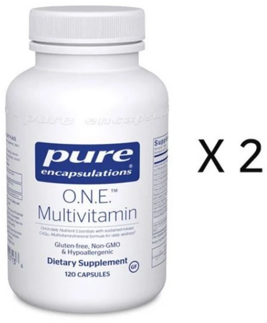 순수 캡슐화 - O.N.E. 비타민제 - 저자 극성 1 일 1 일 종합 비타민제 / 지속 방출 CoQ10-120 캡슐, 120정, 2개 - 쿠팡