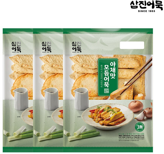 [삼진어묵] 야채모듬어묵 x 3개, 904g