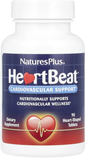 건강챙기세요 NaturesPlus 하트비트 심혈관 지원 90 하트 모양 태블릿 백살까지오래오래, NaturesPlus하트비트심혈관지원90하트모양태블릿, 1개 - 쿠팡