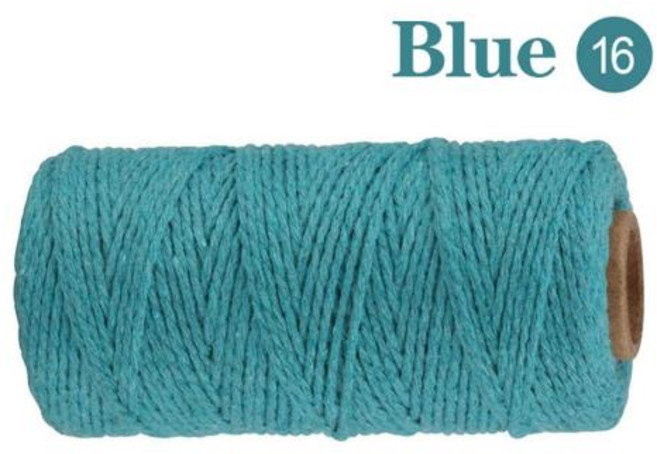 면사 뜨개실 100M3937inch 2mm Macrame 코드 코튼 로프 문자열 DIY 포장 용품 바느, 16, 1개