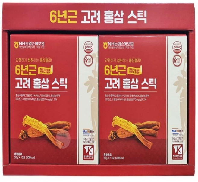 ZN 6년근 홍삼 스틱 20g x 26포 홍삼추출액, 1