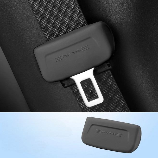 1+1 안전벨트커버 벨트커버 기스방지 소음장지 스크래치방지 실리콘커버, 4개, 검정