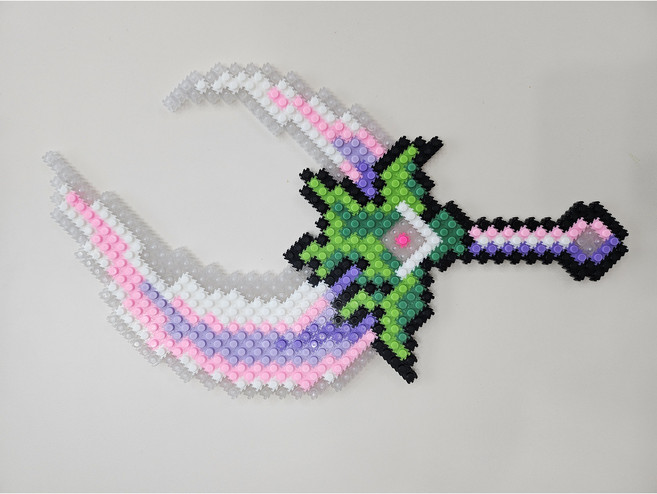 초이블록 디폼블록 8mm 검 만들기 디폼블록 칼 만들기 야광검 만들기, 1세트, NO_7 요정의 검