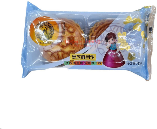 [오늘의 아시아푸드] 춘강월 연변월병 흑깨 흑임자속 월병, 1개, 400g