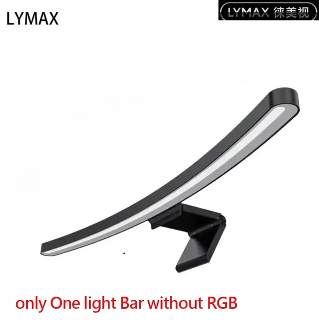 Youpin LYMAX 컴퓨터 모니터 테이블 램프 곡선 스크린 책상 디밍 아이 케어 사운드 감지 음악 Hang Light p, 01 1 light without RGB