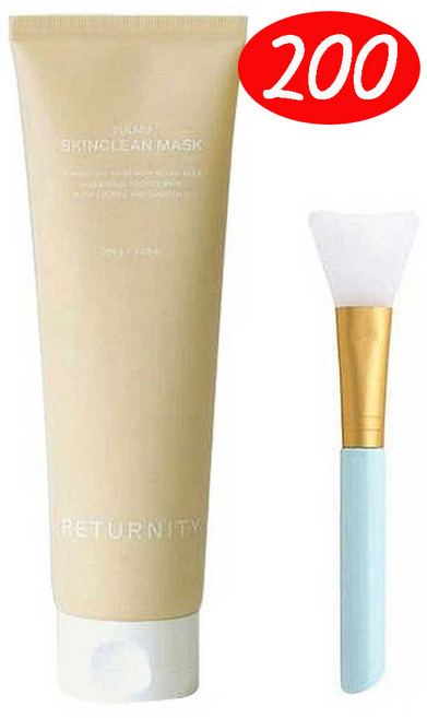 2025년 최신상 리터니티 율무 스킨클린 팩 200g 1개 + 실리콘 팩브러쉬, 1개입