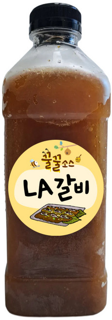 꿀꿀소스 LA갈비양념장1kg 불고기소스 소갈비찜 돼지갈비구이 겸용(갈비 2kg 조리분량) 국산배 파인애플사용, 1kg, 1개