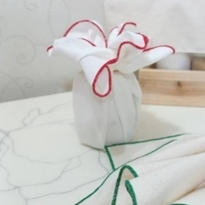 도톰한 워싱광목 행주&손수건&답례품&포장용 천아트 반제품, 화이트, 화이트, 1개
