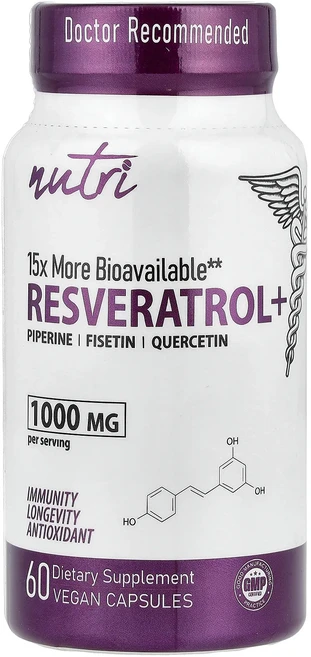 새해 첫좋은선물 Nutri 레스베라트롤+ 베지 캡슐 60정 제대로 할인합니다, Nutri 레스베라트롤 베지 캡슐 60정, 1개 - 쿠팡