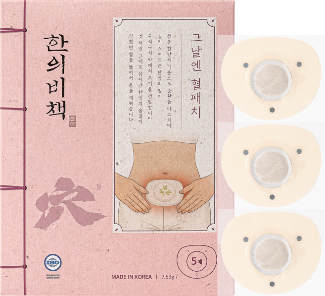 한의비책 그날엔 혈패치 생리통 온열팩 5매, 1개