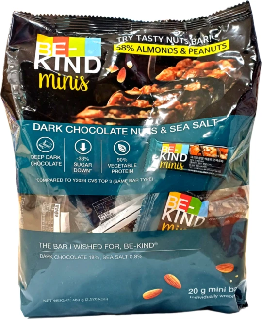 BE KIND 다크 초콜릿 너트바, 480g, 1개 - 쿠팡