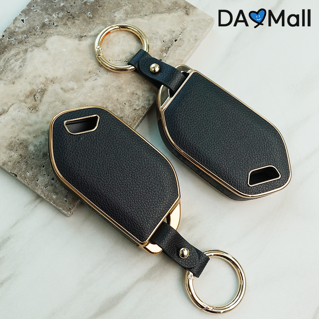 다온라인몰 기아 호환 자동차 키케이스 고급가죽 선물포장 4color, 5버튼, 블랙