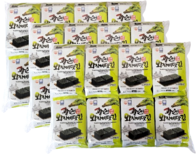 와사비 도시락김 16봉x3개(48봉), 4g, 3개