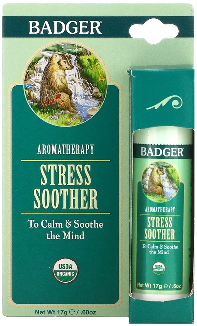 Badger 아로마테라피 스트레스 수더 귤 & 로즈메리 17g (0.60 oz), Badger아로마테라피스트레스수더귤로즈메리17g060o, 1개 - 쿠팡