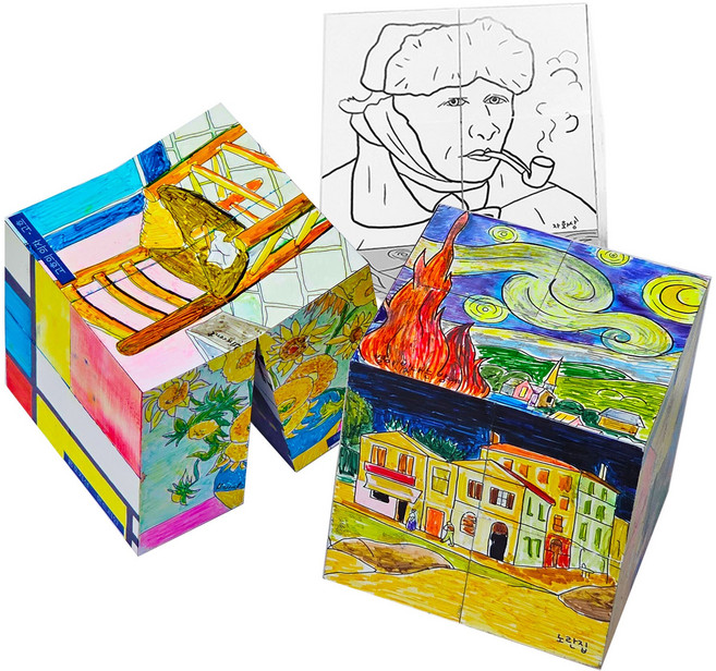 명화 매직큐브 2종 (컬러링), 명화 컬렉션, 1개, 명화 컬렉션