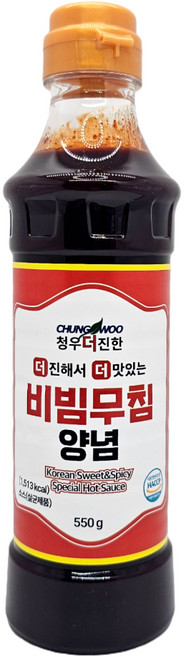 청우 더진한 비빔무침 양념 소스, 1개, 550g