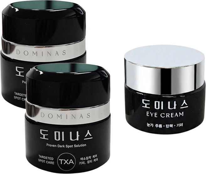 도미나크림 6세대 트라넥삼산 기미크림 50g 2개+도미나스 아이크림 20g 1개 - 쿠팡