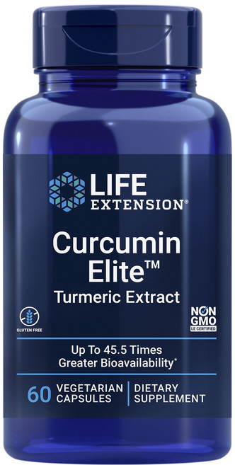 LIFE EXTENSION 薑黃素萃取Elite素食膠囊, 1罐, 60顆