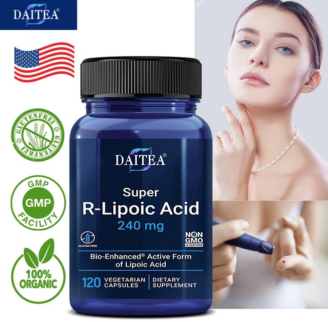 Daitea Super R-Lipoic Acid는 항산화 건강을 지원하여 세포 에너지 대사 및 필수 피부 건강을 유지하는 데 도움을 줍니다., 120캡슐, 1개, 120정 - 쿠팡