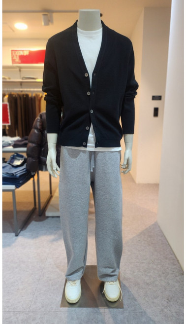 지오다노 남성 하프밀란 브이넥 가디건 056502