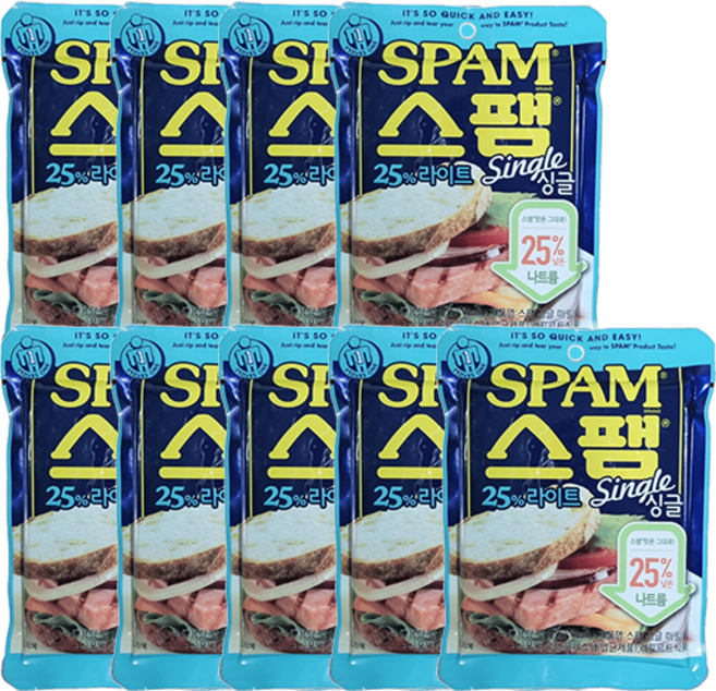 스팸 25% 라이트 햄통조림, 80g, 18개
