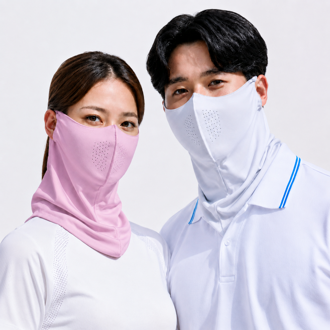 하피도 UV블락 5세대 자외선차단 스포츠 마스크, 1세트, 블랙+그레이+핑크