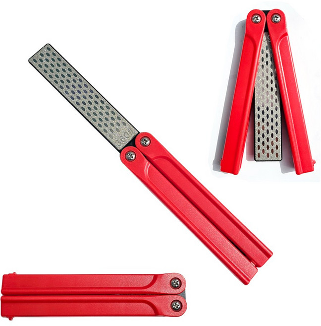 아루스 접이식 다이아몬드 샤프너 SD-100-BT 칼갈이 연마기 야스리 원예 캠핑 낚시, 1개