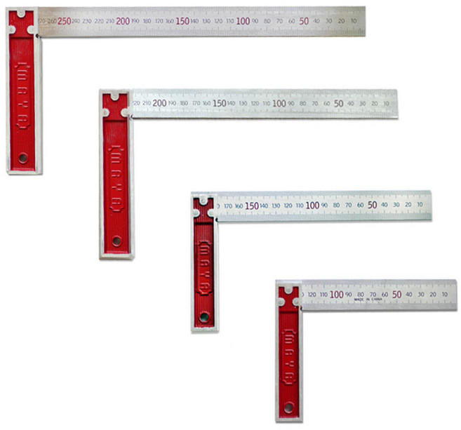 아이베란다 마야 직각자 눈금자 직자 목옹용 스퀘어, 250mm QC, 1개