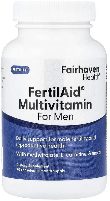 페어헤이븐헬스 종합비타민 남자 남성 FertilAid 멀티 비타민 캡슐 90정, 1개 - 쿠팡