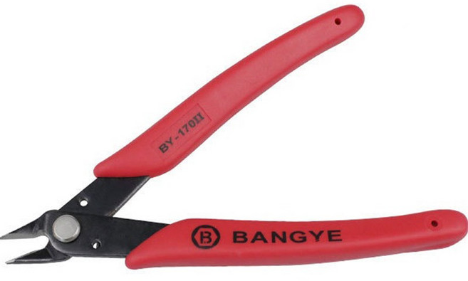 섬세한 절단 프라모델 부품 조립 절단 니퍼 펜치 도구, 레드, 1개