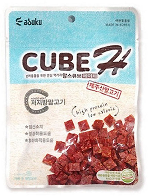 아스쿠 맘스큐브 60g 애견간식, 말고기, 3개