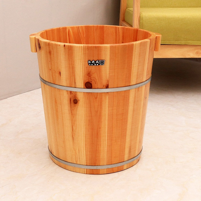 히노끼 족욕통 발 원목 나무통 가정용 높이 족욕탕 족욕 편백나무, 높이40cm, 1개