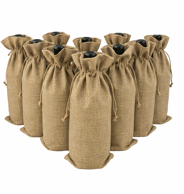 유리병 와인병 스윙병 포장 답례품 선물 포장 와인병 파우치 케이스 10매, 다크베이지10P