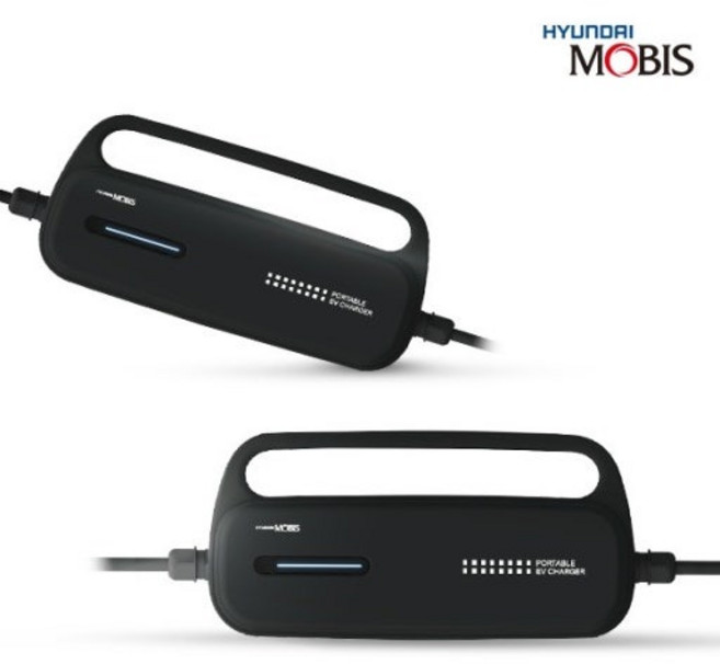 현대모비스 휴대용 전기차 충전기 가정용 완속 16A 220V, 7m, 1개, METAL BLACK