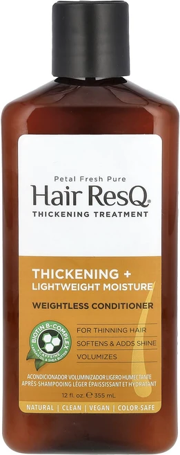 Petal Fresh Hair ResQ 씨크닝 트리트먼트 씨크닝 + 라이트웨이트 모이스처 웨이트리스 컨디셔너 가는 모발용 355ml(12fl oz), PetalFreshHairResQ씨크닝트리트먼트씨크닝라, 1개, 355ml - 쿠팡