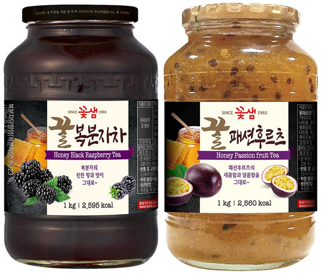 꽃샘 꿀복분자차 +꿀패션후르츠 (액상차), 1개, 2개입, 1kg