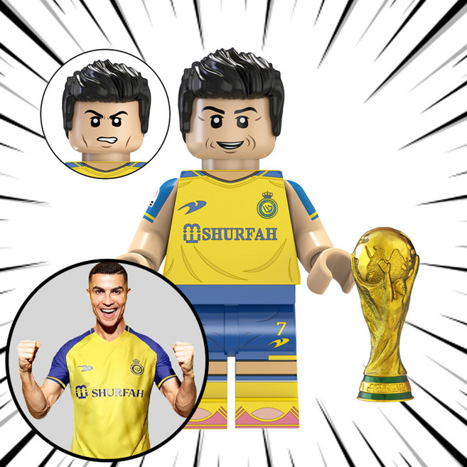 축구선수 호환블럭 브릭미니피규어 컬렉션 취미/수집/장식/컬렉션용 커스텀 호환 블록피겨 시리즈 F, 1개