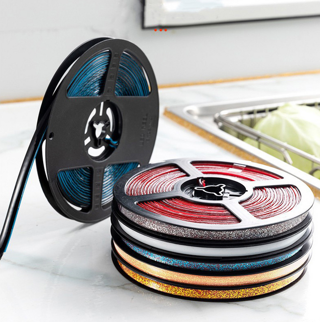 1+1 줄눈테이프 주방 싱크대 욕실 방수 실리콘 줄눈시공테이프 실버펄, 2개