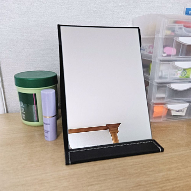 접이식거울 전신스탠드 가죽커버화장대 여성용, 상세 설명 참조