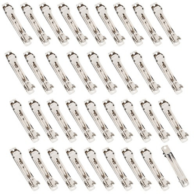 국내제작 35개) 4cm 구형 자동머리핀 대형 머리핀만들기 머리핀대 숱많은 머리핀 리본공예재료