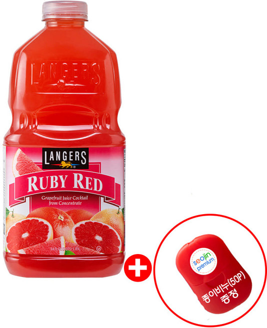 랭거스 루비레드자몽(PET) 1.89L 8개 종이비누(50P) 사은품증정