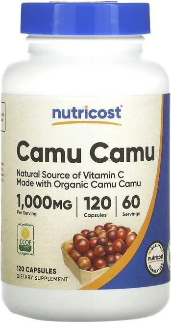 Nutricost 카무카무 1000mg 캡슐 120정(캡슐 1정당 500mg), Nutricost카무카무1000mg캡슐120정캡슐1정당, 1개, 120정 - 쿠팡