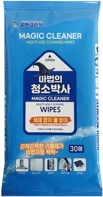 하나로 기름때제거 청소박사30매 1714 찌든때제거 세정티슈 만능크리너 마법의 청소박사물티슈, 단품, 1개