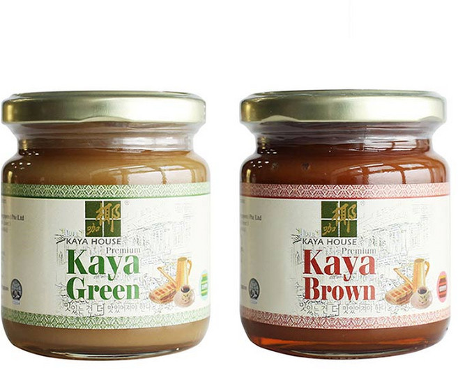 카야하우스 프리미엄 카야잼 240g 2병 (그린+브라운), 2개