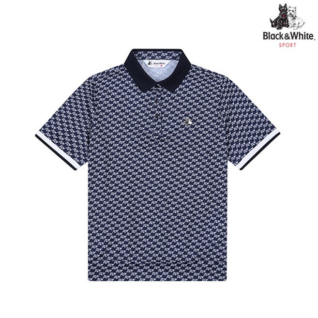블랙앤화이트 여성 프린트 티셔츠 9236LCPP NAVY