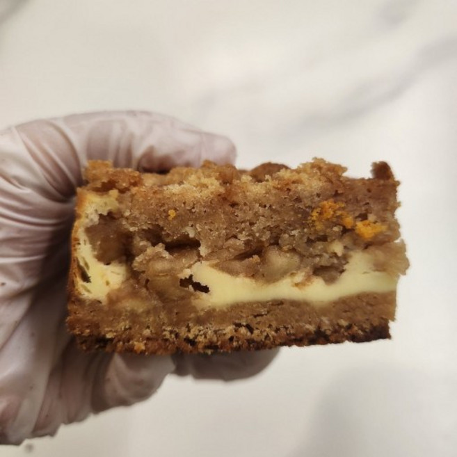 글루텐 프리 쌀가루 크럼블 치즈케이크 (애플시나몬맛) [원산지:상세설명에 표시], 1개, 120g