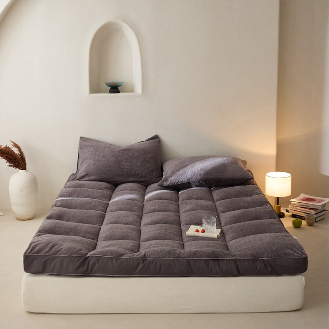 이지홀릭 통세탁 사계절 반반 침대 토퍼 매트리스, 차콜그레이