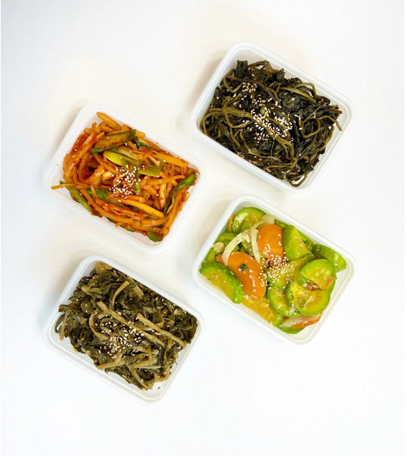 정래윤의오늘반찬 체중조절 식단관리 혈당조절 다이어트 건강식 4색나물반찬 3종 B세트 곤드레나물+도라지오이무침+애호박나물+시래기나물, 1개, 610g