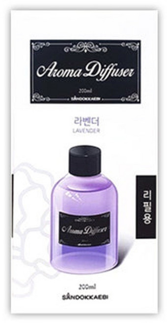 산도깨비 아로마디퓨져 리필, 라벤더, 6개, 200ml