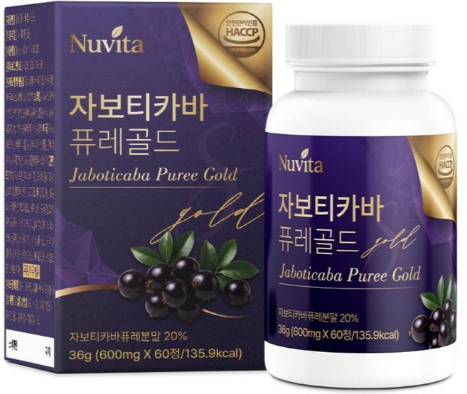뉴비타 자보티바 브라질 100% 자보티카바 퓨레 식약청인증, 1개, 60정